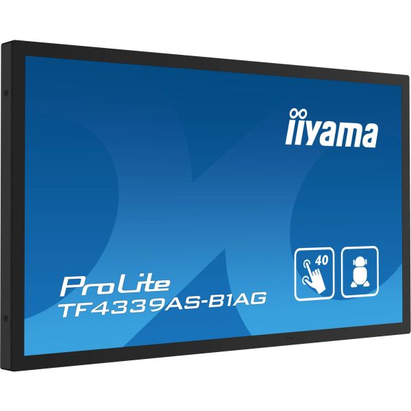 iiyama TF4339AS-B1AG beeldkrant Digitale signage flatscreen 108 cm (42.5") LED 500 cd/m² 4K Ultra HD Zwart Touchscreen Type processor Android 24/7 (TF4339AS-B1AG) n/a