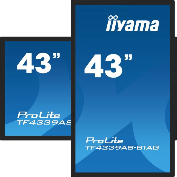 iiyama TF4339AS-B1AG computer monitor 108 cm (42.5") 3840 x 2160 Pixels 4K Ultra HD LED Touchscreen Zwart (TF4339AS-B1AG)