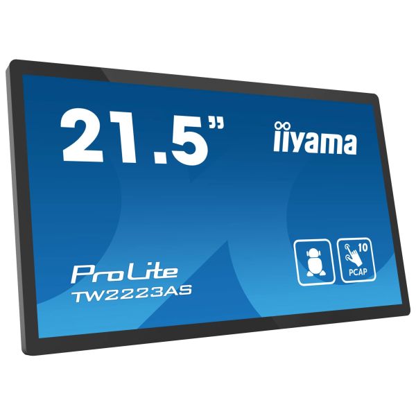 iiyama TW2223AS-B2 beeldkrant Interactief flatscreen 54,6 cm (21.5") Wifi 400 cd/m² Full HD Zwart Touchscreen Type processor Android 12 24/7 (TW2223AS-B2)