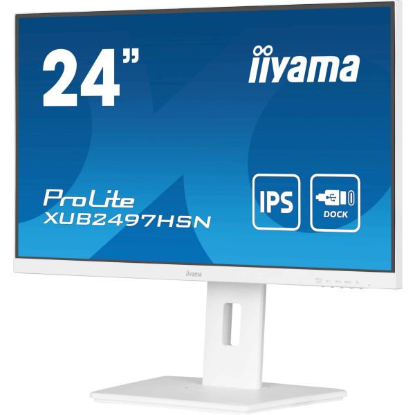 iiyama ProLite XUB2497HSN-W1 computer monitor 60,5 cm (23.8") 1920 x 1080 Pixels Full HD LED Wit (XUB2497HSN-W1)