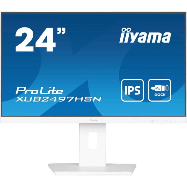 iiyama ProLite XUB2497HSN-W1 computer monitor 60,5 cm (23.8") 1920 x 1080 Pixels Full HD LED Wit (XUB2497HSN-W1)