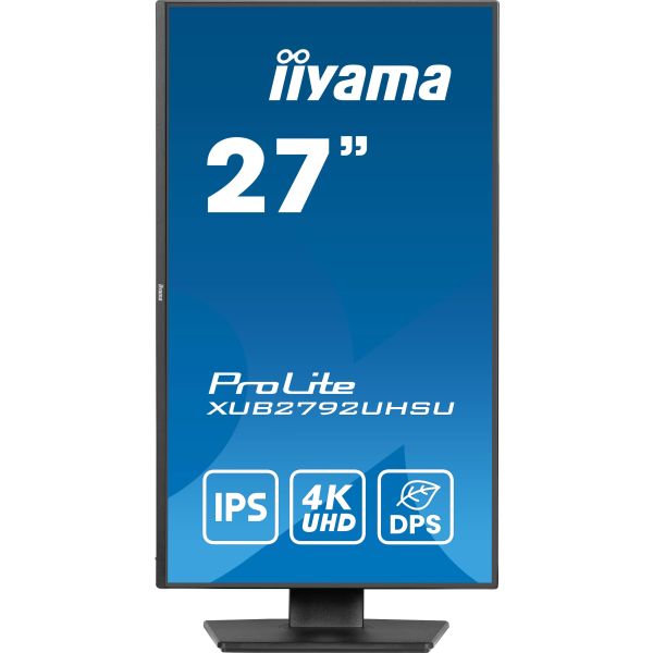iiyama ProLite XUB2792UHSU-B6 computer monitor 68,6 cm (27") 3840 x 2160 Pixels 4K Ultra HD LED Zwart (XUB2792UHSU-B6) n/a