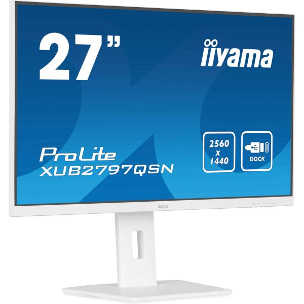iiyama ProLite XUB2797QSN-W1 computer monitor 68,6 cm (27") 2560 x 1440 Pixels Wide Quad HD LED Wit (XUB2797QSN-W1)