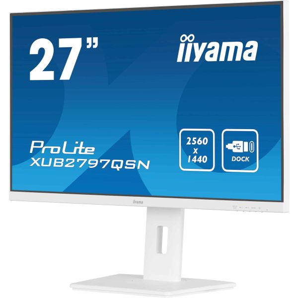 iiyama ProLite XUB2797QSN-W1 computer monitor 68,6 cm (27") 2560 x 1440 Pixels Wide Quad HD LED Wit (XUB2797QSN-W1)