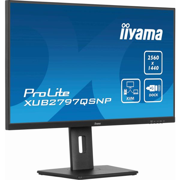 iiyama ProLite XUB2797QSNP-B1 computer monitor 68,6 cm (27") 2560 x 1440 Pixels Wide Quad HD LED Zwart (XUB2797QSNP-B1)