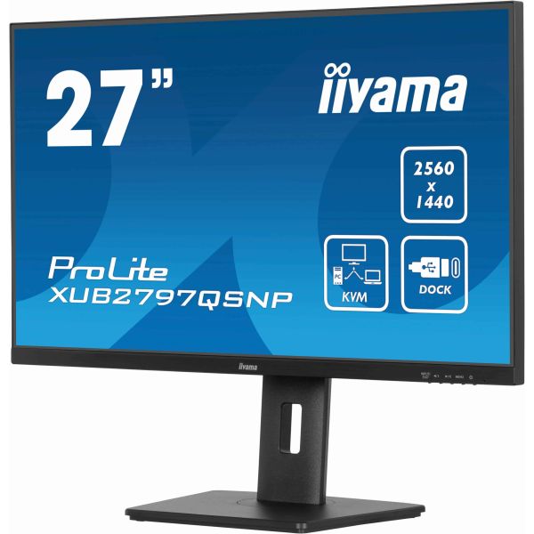 iiyama ProLite XUB2797QSNP-B1 computer monitor 68,6 cm (27") 2560 x 1440 Pixels Wide Quad HD LED Zwart (XUB2797QSNP-B1)