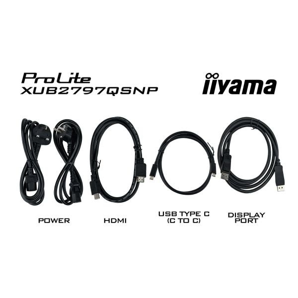 iiyama ProLite XUB2797QSNP-B1 computer monitor 68,6 cm (27") 2560 x 1440 Pixels Wide Quad HD LED Zwart (XUB2797QSNP-B1)