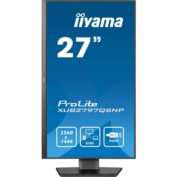 iiyama ProLite XUB2797QSNP-B1 computer monitor 68,6 cm (27") 2560 x 1440 Pixels Wide Quad HD LED Zwart (XUB2797QSNP-B1)