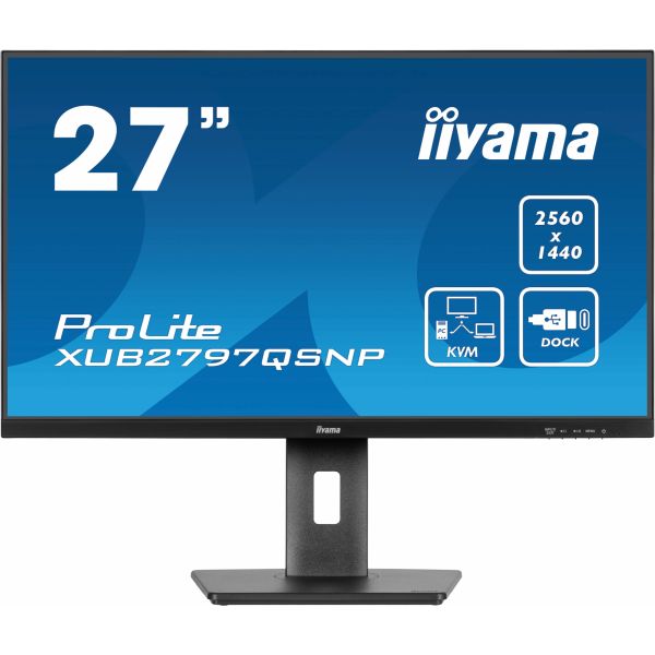 iiyama ProLite XUB2797QSNP-B1 computer monitor 68,6 cm (27") 2560 x 1440 Pixels Quad HD LED Zwart (XUB2797QSNP-B1) iiyama ProLite XUB2797QSNP-B1 computer monitor 68,6 cm (27") 2560 x 1440 Pixels Quad HD LED Zwart (XUB2797QSNP-B1)