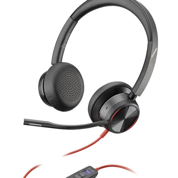 POLY Blackwire 8225 Headset Bedraad Hoofdband Kantoor/callcenter USB Type-C Zwart (214407-01)