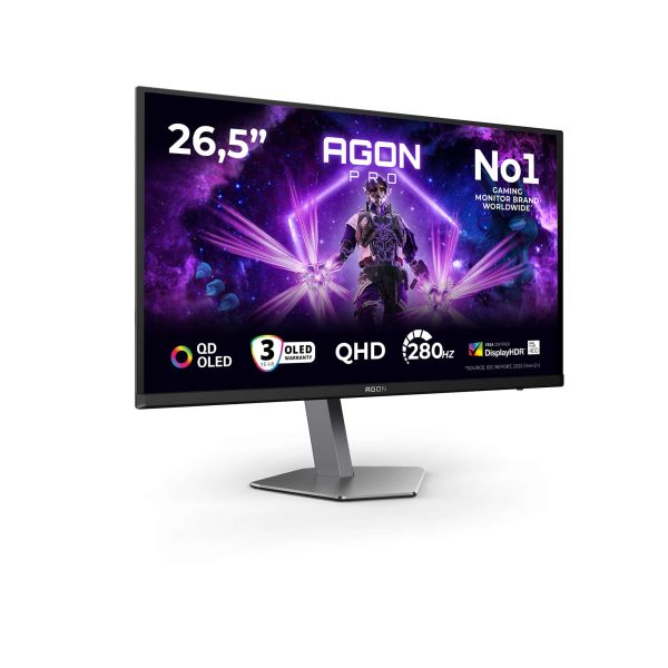 AOC AGON PRO AG276QZD2 computer monitor 67,3 cm (26.5") 2560 x 1440 Pixels Quad HD QD-OLED Zwart, Grijs (AG276QZD2) 12/16 AOC AGON PRO AG276QZD2 computer monitor 67,3 cm (26.5") 2560 x 1440 Pixels Quad HD QD-OLED Zwart, Grijs (AG276QZD2)