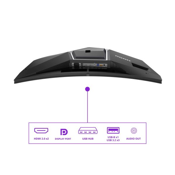 AOC AGON PRO AG346UCD computer monitor 86,4 cm (34") 3440 x 1440 Pixels Wide Quad HD QD-OLED Zwart, Grijs (AG346UCD)