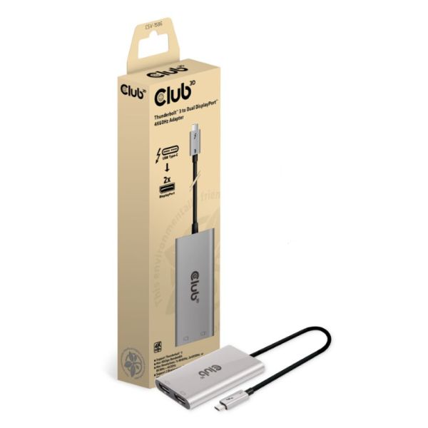 CLUB3D CSV-1586 interface hub Thunderbolt 3 40000 Mbit/s Zilver (CSV-1586)