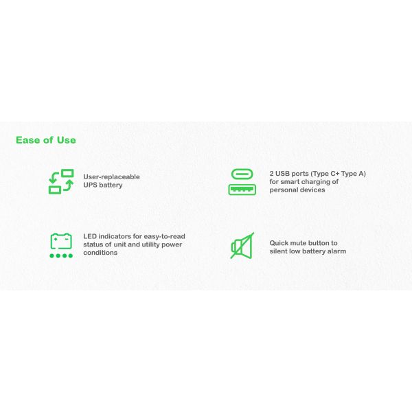 APC Back-UPS BE1050G2-GR - Noodstroomvoeding 8x stopcontact, 1050VA, 2 USB opladers, 1 USB datapoort (BE1050G2-GR)
