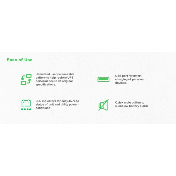 APC Back-UPS BE500G2-GR - Noodstroomvoeding 8x stopcontact, 500VA, 1 USB oplader, 1 USB datapoort (BE500G2-GR) APC Back-UPS BE500G2-GR - Noodstroomvoeding 8x stopcontact, 500VA, 1 USB oplader, 1 USB datapoort (BE500G2-GR)