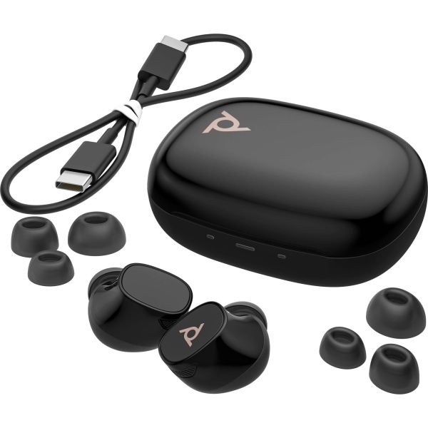 POLY Voyager Free 20 Black Earbuds +Basic Charge Case (A28PTAA#ABB)