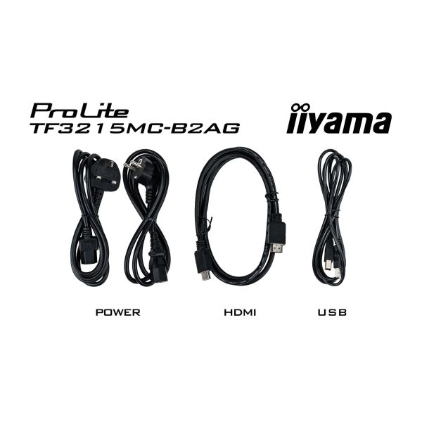 iiyama ProLite TF3215MC-B2AG computer monitor 80 cm (31.5") 1920 x 1080 Pixels Full HD LED Touchscreen Kiosk Zwart (TF3215MC-B2AG)
