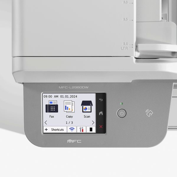 Brother MFC-L2980DW multifunctionele printer Laser A4 1200 x 1200 DPI 36 ppm Wifi (MFCL2980DWRE1) Brother MFC-L2980DW multifunctionele printer Laser A4 1200 x 1200 DPI 36 ppm Wifi