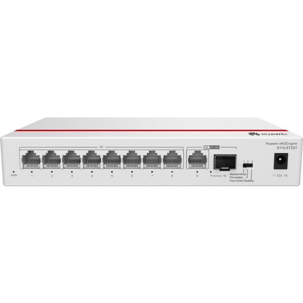 HUAWEI eKit S110 Series S110-8T2ST Unmanaged L2 Gigabit Ethernet (10/100/1000) Grijs (98012199)