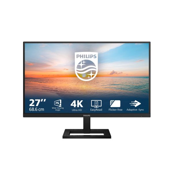 Philips 1000 series 27E1N1900AE/00 LED display 68,6 cm (27") 3840 x 2160 Pixels 4K Ultra HD LCD Zwart (27E1N1900AE/00)