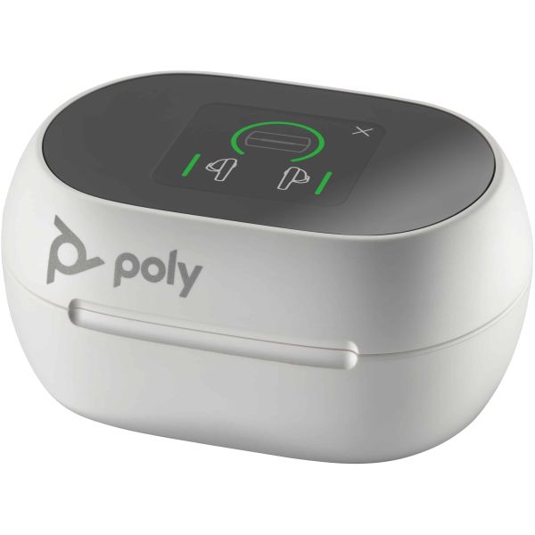 POLY Voyager Free 60+ UC White Sand Earbuds + BT700 USB-A-adapter + oplaadcase met touchscreen (7Y8G5AA)