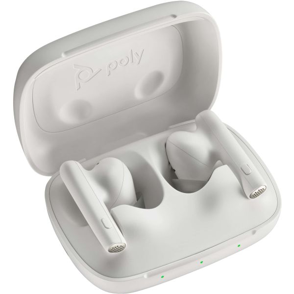 POLY Voyager Free 60 UC White Sand Earbuds + BT700 USB-C-adapter + oplaadcase basis (7Y8L4AA)