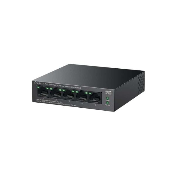 TP-Link LiteWave LS105P Unmanaged Fast Ethernet (10/100) Power over Ethernet (PoE) Zwart (LS105LP)