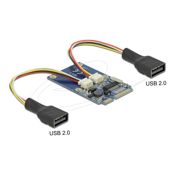 Delock MiniPCIe I/O PCIe full size met 2x USB (95242)