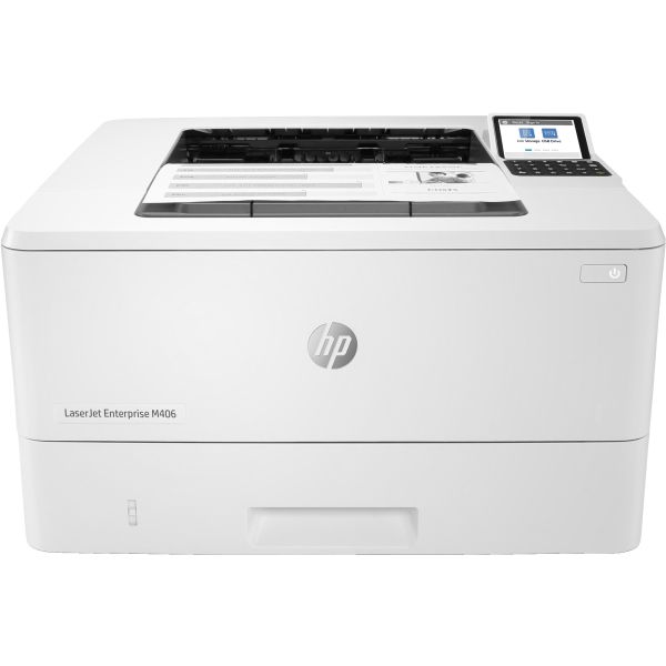 HP LaserJet Enterprise M406dn, Zwart-wit, Printer voor Bedrijf, Print, Compact formaat; Optimale beveiliging; Dubbelzijdig printen; Energiezuinig; Printen via USB-poort aan voorzijde (3PZ15A) HP LaserJet Enterprise M406dn, Zwart-wit, Printer voor Bedrijf, Print, Compact formaat; Optimale beveiliging; Dubbelzijdig printen; Energiezuinig; Printen via USB-poort aan voorzijde (3PZ15A)
