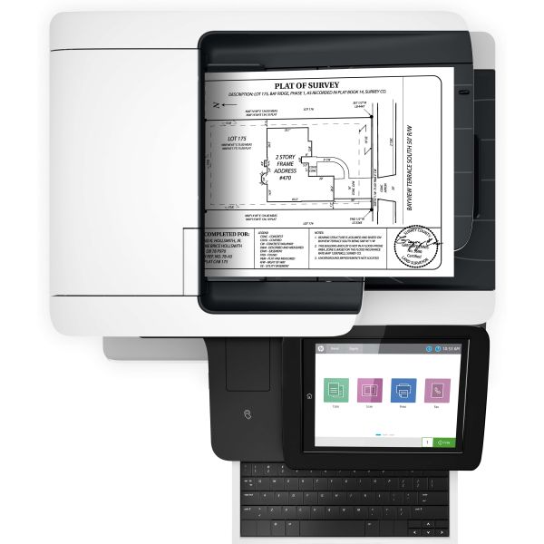 HP LaserJet Enterprise Flow MFP M528z, Printen, kopiëren, scannen, faxen, Printen via usb-poort aan voorzijde; Scannen naar e-mail; Dubbelzijdig printen; Dubbelzijdig scannen (M528Z)