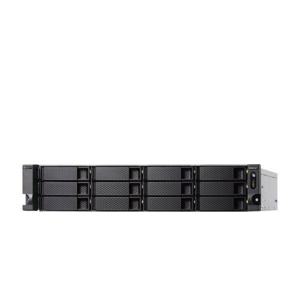 QNAP TS-h1283XU-RP NAS Rack (2U) Intel Xeon E E-2236 32 GB DDR4 QuTS hero Zwart, Grijs (TS-H1283XU-RP-E2236-32G)