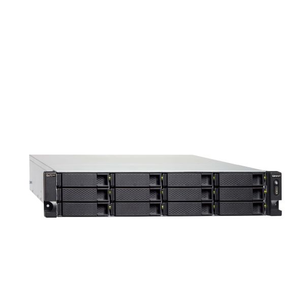 QNAP TS-h1283XU-RP NAS Rack (2U) Intel Xeon E E-2236 32 GB DDR4 QuTS hero Zwart, Grijs (TS-H1283XU-RP-E2236-32G)