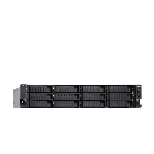 QNAP TS-h1283XU-RP NAS Rack (2U) Intel Xeon E E-2236 32 GB DDR4 QuTS hero Zwart, Grijs (TS-H1283XU-RP-E2236-32G)