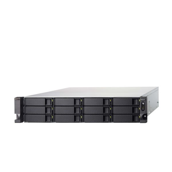 QNAP TS-h1283XU-RP NAS Rack (2U) Intel Xeon E E-2236 32 GB DDR4 QuTS hero Zwart, Grijs (TS-H1283XU-RP-E2236-32G)