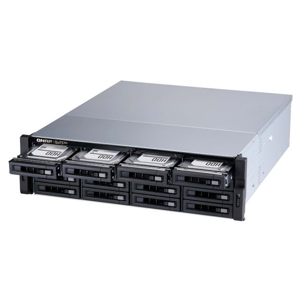 QNAP TS-h1683XU-RP NAS Rack (3U) Intel Xeon E E-2236 128 GB DDR4 QuTS hero Zwart (TS-H1683XU-RP-E2236-128G)
