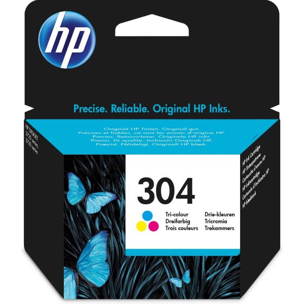 HP 304 originele drie-kleuren inktcartridge (N9K05AE) HP 304 originele drie-kleuren inktcartridge (N9K05AE)