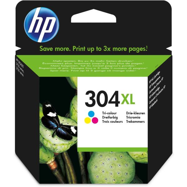 HP 304XL originele drie-kleuren inktcartridge (N9K07AE)