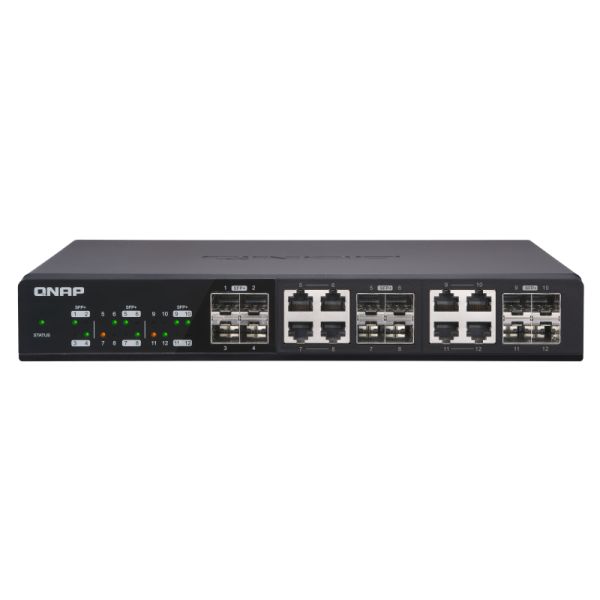 QNAP QSW-1208-8C netwerk-switch Unmanaged Zwart (QSW-1208-8C)