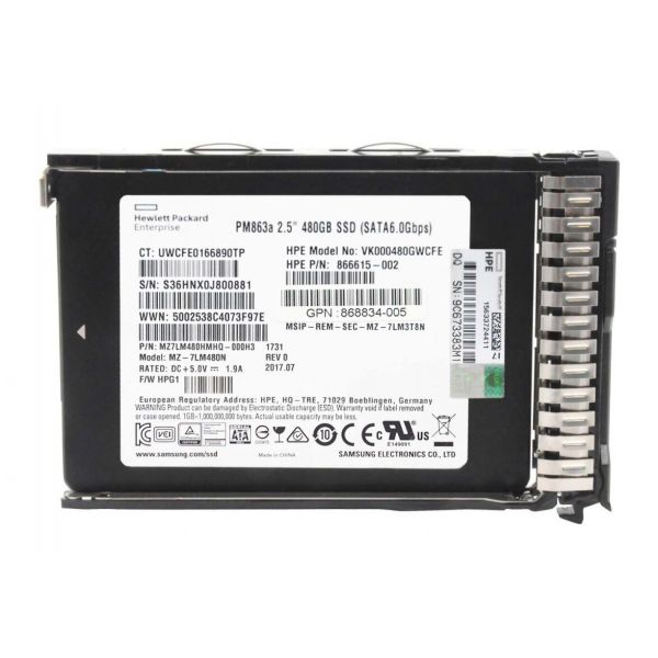 HP PM863a 480GB SSD 2.5" SATA (P09703-B21)