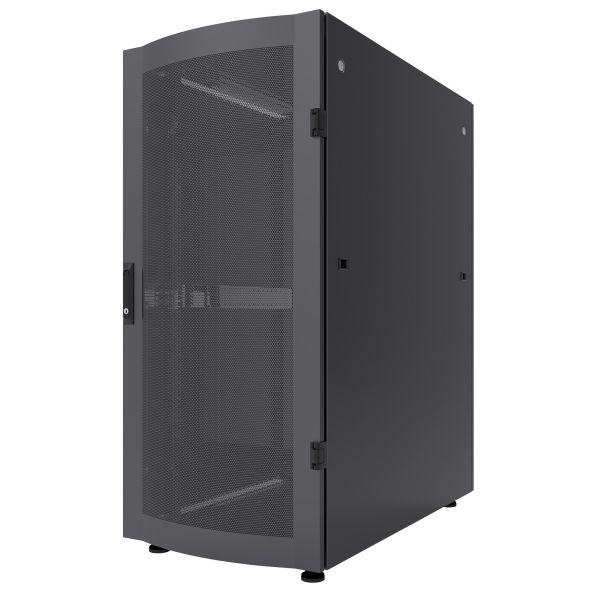 Intellinet 19" serverkast vrijstaand, 36U, 600x1200 mm (breedte x diepte), zwart, bouwpakket (flatpack), max. 1500 kg, meerpuntsdeurslot, 1 slot per zijpaneel, bruikbare diepte 123–973 mm, IP20, staal (713696)