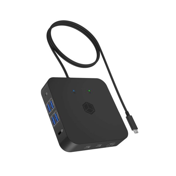 ICY BOX IB-DK4090-C Docking USB 3.2 Gen 2 (3.1 Gen 1) Type-C Zwart (IB-DK4090-C)