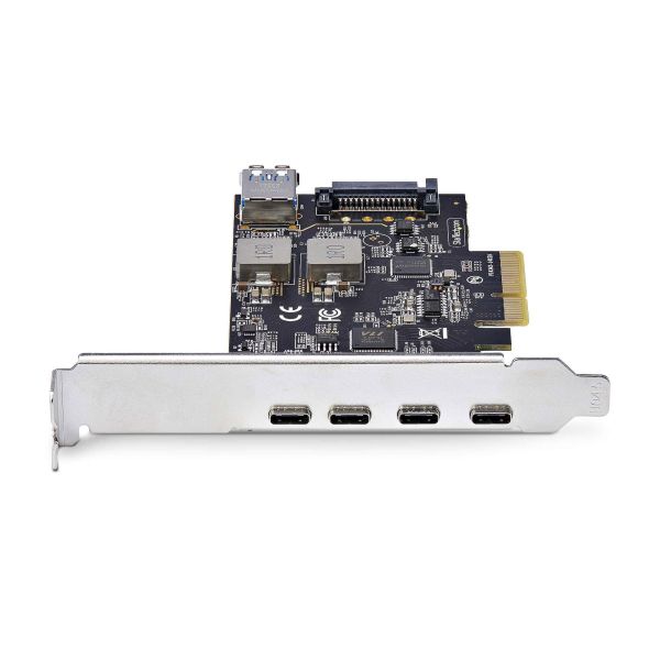 StarTech.com 5-Port USB PCIe Kaart, USB 3.2 10Gbps, PCI Express Kaart met 4x USB-C Poorten, 1x USB-A Interne Poort, USB PCIe Controller Kaart, Windows/macOS/Linux (PS4C3IA3-USB-C-CARD)