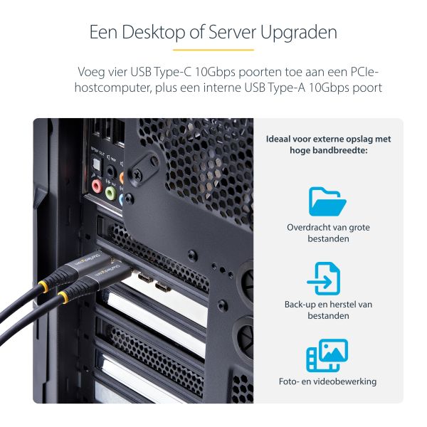 StarTech.com 5-Port USB PCIe Kaart, USB 3.2 10Gbps, PCI Express Kaart met 4x USB-C Poorten, 1x USB-A Interne Poort, USB PCIe Controller Kaart, Windows/macOS/Linux (PS4C3IA3-USB-C-CARD) StarTech.com 5-Port USB PCIe Kaart, USB 3.2 10Gbps, PCI Express Kaart met 4x USB-C Poorten, 1x USB-A Interne Poort, USB PCIe Controller Kaart, Windows/macOS/Linux (PS4C3IA3-USB-C-CARD)
