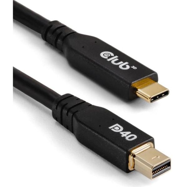 CLUB3D CAC-1561 DisplayPort kabel 2 m Mini DisplayPort USB Type-C Zwart (CAC-1561) CLUB3D CAC-1561 DisplayPort kabel 2 m Mini DisplayPort USB Type-C Zwart (CAC-1561)