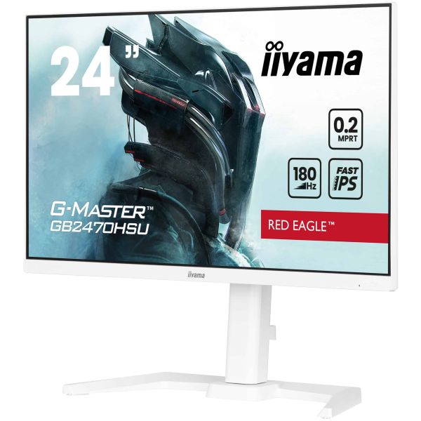 iiyama G-MASTER GB2470HSU-W6 computer monitor 60,5 cm (23.8") 1920 x 1080 Pixels Full HD LED Wit (GB2470HSU-W6)