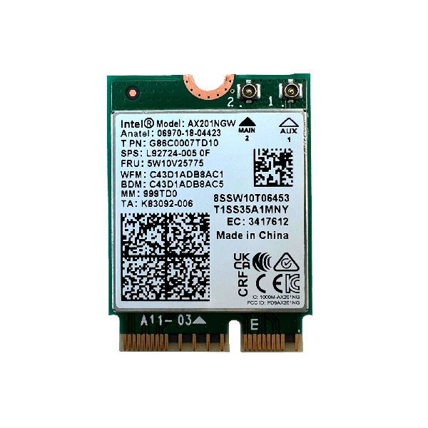 Intel AX201 WiFi 6 M.2 2230 Adapter (AX201.NGWG.NV / NVW)