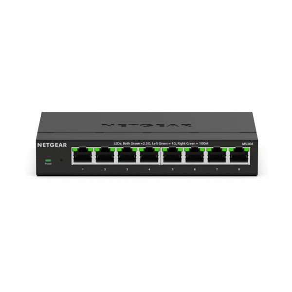 NETGEAR MS308E Unmanaged 2.5G Ethernet (100/1000/2500) Zwart (MS308E-100EUS)