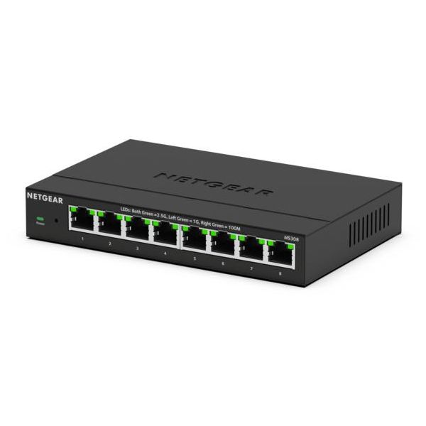 NETGEAR MS308E Unmanaged 2.5G Ethernet (100/1000/2500) Zwart (MS308E-100EUS)