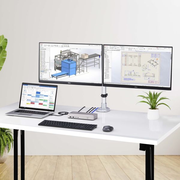 StarTech.com Dual-Monitor USB4 Docking Station, Dual 4K 120Hz of Single 8K 60Hz HDMI, 100W Laptop Charging, 2.5GbE, USB-C Multi-Monitor Dock, Zonder Drivers (155UE-USB4-DOCK)