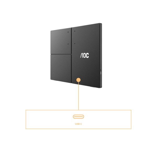 AOC 16T3EA Draagbare televisie en monitoor Zwart 39,6 cm (15.6") 1920 x 1080 Pixels (16T3EA)